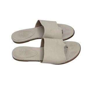 Eileen Fisher  edge washed leather slide sandal  Off-White Size 9.5